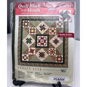 Quilt Blocks Legacy Star Month 2 Kit 12.5” Ribbon Star Block Jo-Ann Exclusive